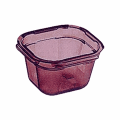 Gastronorm container (1/6)  polycarbonate , H=10, L=17.6, B=16.2 cm  brown.