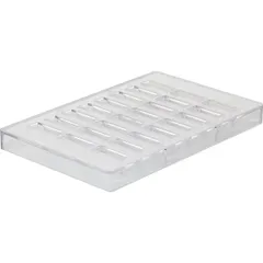 Форма для шоколада «Брусок»[24шт] поликарбонат ,H=14,L=40,B=14мм прозр., изображение 2