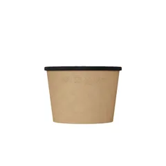 Контейнер бумажный OneBowl для супа картон 380мл D=102/77,H=72мм черный, изображение 2