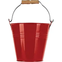 Container for snacks “Bucket” zinc alloy D=11,H=10.5cm red