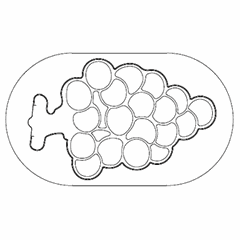 Confectionery mold “Grapes” plastic ,L=10,B=6cm black