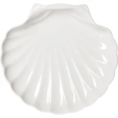 Блюдо «Кунстверк» ракушка фарфор D=185,H=60,L=180,B=100мм белый