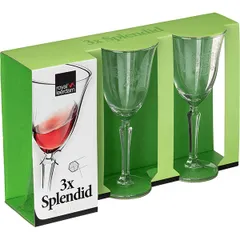 Set of glasses for wine “Splendid”[3pcs] glass 320ml D=87,H=210mm clear.