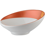 Салатник «Зен» фарфор 350мл D=175,H=85мм белый,оранжев.