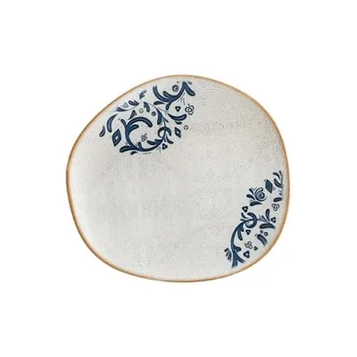 Тарелка «Виенто» асимметричная фарфор ,L=29см белый,синий