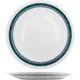 Блюдо «Риалто» круглое стекло D=293,H=23мм белый,зелен.