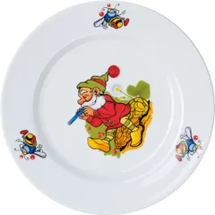 Тарелка «Лесовичок» мелкая детская фарфор D=20см белый