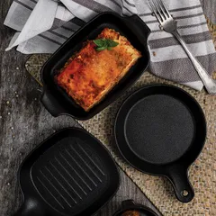 Сковорода для запекания «Миньон» керамика 250мл D=160,H=30,L=217мм черный, изображение 2