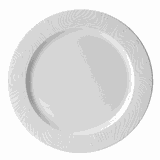 Plate “Optic” substitution porcelain D=32,H=2cm white