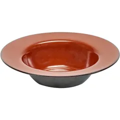 Deep plate  ceramics  D=213, H=50mm  brown, blue.