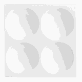 Менажница «Аппетайзер» 4 секции d=6см фарфор ,H=25,L=140,B=140мм белый