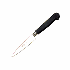 Нож для чистки овощей и фруктов сталь нерж.,полипроп. ,L=10см черный,металлич.