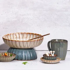 Кружка «Астера» керамика 350мл D=9,H=10см серый,серо-голуб., изображение 2