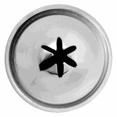 Насадка кондитерская «Звезда» сталь нерж. D=22/10,H=30мм металлич.