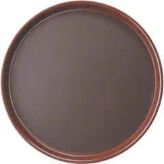 Round rubberized tray “Prootel”  polyprop.  D=35.5 cm  brown.