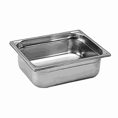 Gastronorm container (1/2)  stainless steel , H=10, L=32.5, B=26.5 cm  metal.