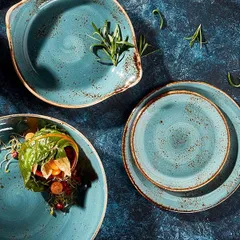 Тарелка «Крафт Блю» мелкая фарфор D=25,H=3см синий, изображение 3