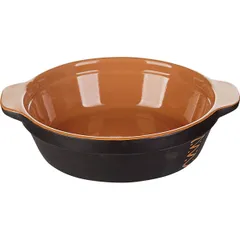 Сковорода для запек. 2 ручки керамика 0,9л D=200,H=55мм черный,коричнев.