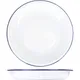 Тарелка глубокая эмалиров. сталь D=195,H=28мм белый,синий, Диаметр (мм): 195