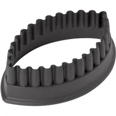 Pastry cutter corrugated “Oval” plastic ,H=35,L=100,B=60mm black