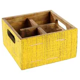 Ящик для подачи дерево ,H=10,L=17,B=17см желт.