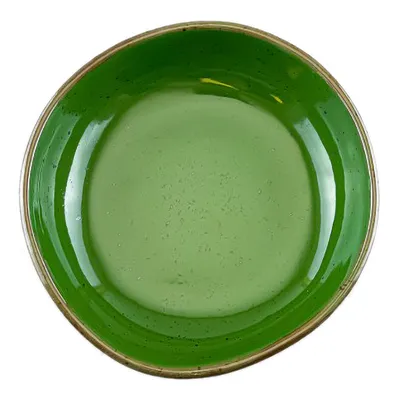Тарелка глубокая «Пунто Верде» фарфор 0,6л D=185,H=50мм зелен.,коричнев., изображение 2