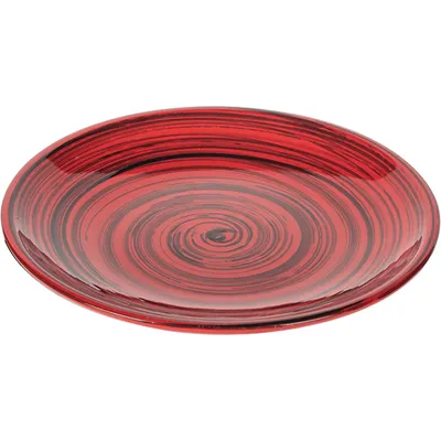 Тарелка мелкая керамика D=22,H=2см красный, изображение 2