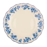 Тарелка «Фиори» фарфор D=23см слон.кость,синий