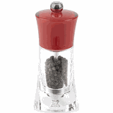 Мельница для перца с метал.механизмом пластик ,H=14см прозр.,красный