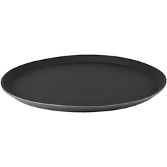 Rubberized round tray “Treadlight”  fiberglass  D=40.5 cm  black