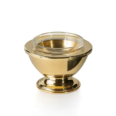 Икорница «Брасс Плюс» латунь 150мл D=120,H=75мм золотой