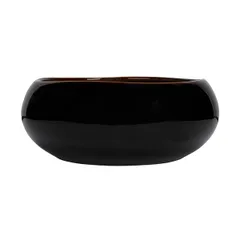 Салатник «Сплеш» фарфор D=12,H=5см черный,коричнев., изображение 3