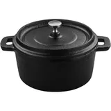 Baking pan "Amber Cast" with lid cast iron 250ml D=10cm black