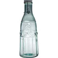 Бутылка с пробкой с декором стекло 1л D=98,H=280мм прозр.