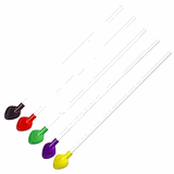 Трубочки-мешалки без сгиба «Лопата»[50шт] полипроп. D=5,L=220мм белый,разноцветн.