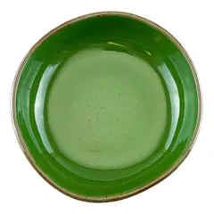 Тарелка глубокая «Пунто Верде» фарфор 0,6л D=185,H=50мм зелен.,коричнев., изображение 2