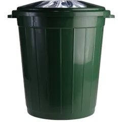 Tank with lid  polyprop.  105 l  D=60, H=65 cm  green.