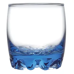 Old fashion “Light Blue” glass 310ml D=76,H=90mm clear,blue