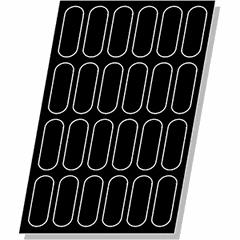 Форма кондитерская «Длинный бриош» на листе 60*40м[24шт] силикон,стеклопласт. ,H=18,L=130,B=48мм