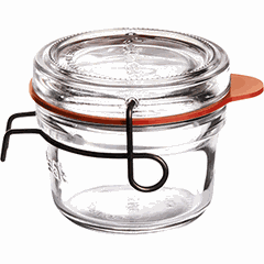 Банка для подачи круглая с крышкой стекло 125мл D=84,H=76мм прозр.