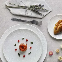 Тарелка «Жасмин» мелкая фарфор D=31см белый, изображение 2