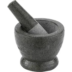 Mudler with mortar granite 400ml D=15.5cm gray