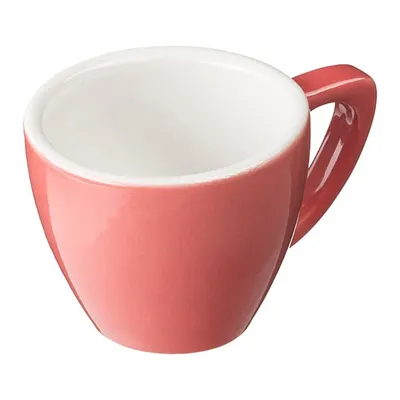 Чашка кофейная «Пур-Амор» фарфор 80мл D=66/40,H=55,L=90мм кораллов.,белый, изображение 4