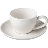 Кофейная пара «Кунстверк» фарфор 90мл D=112,H=49,L=90мм белый