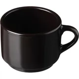 Чашка чайная «Карбон» фарфор 200мл D=80,H=65мм черный,матовый