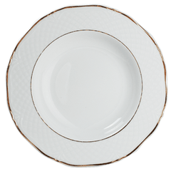 Deep plate “Aphrodite”  porcelain  250 ml  D=225, H=25mm  white, gold