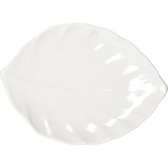 Блюдо «Кунстверк» лист фарфор ,H=24,L=310,B=224мм белый