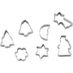 Confectionery mold “Christmas”[7pcs] stainless steel D=15,H=2cm metal.