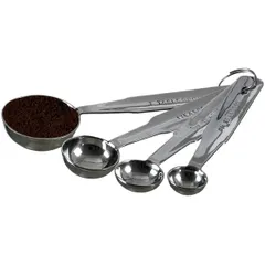 Set of measuring spoons 2+3+5+15ml stainless steel ,H=15,L=135mm metal.