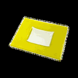 Тарелка «Бордер» квадратная стекло ,L=13,B=13см желт.